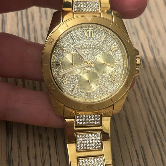 Michael Kors Gold and Crystal Embellished Watch - Picture 1 of 6